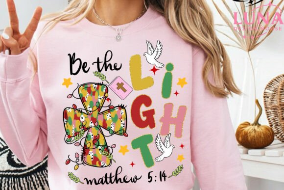Be the Light PNG: Jesus Christmas T-Shirt Designs