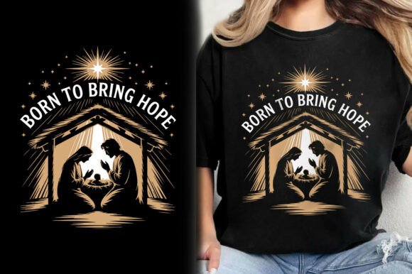 Born to Bring Hope Christmas Jesus Shirt