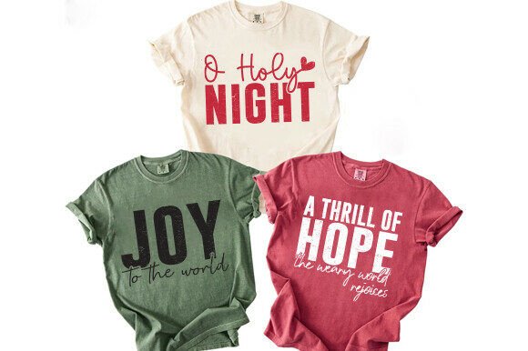 Christian Christmas SVG PNG Bundle for T-Shirt Designs