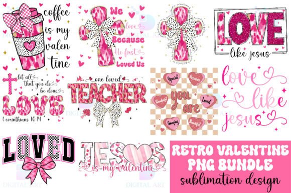 Christian Valentine PNG Bundle for T-Shirt Designs