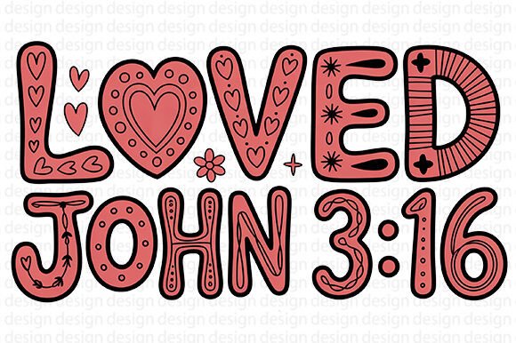 Christian Valentines PNG for T-Shirt Designs