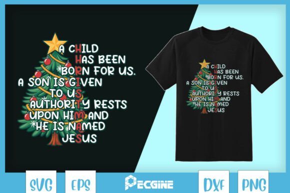Holy Night Christmas Jesus SVG for T-Shirt Designs