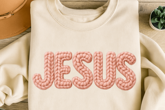 Jesus Flax Yarn PNG for T-Shirt Designs