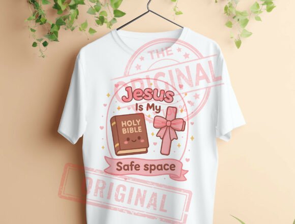 Jesus PNG: “Jesus Is My Safe Space” T-Shirt Designs