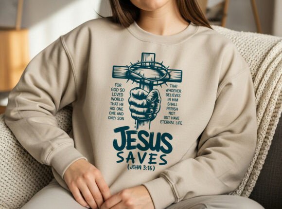 Jesus Saves SVG: John 3:16 T-Shirt Designs