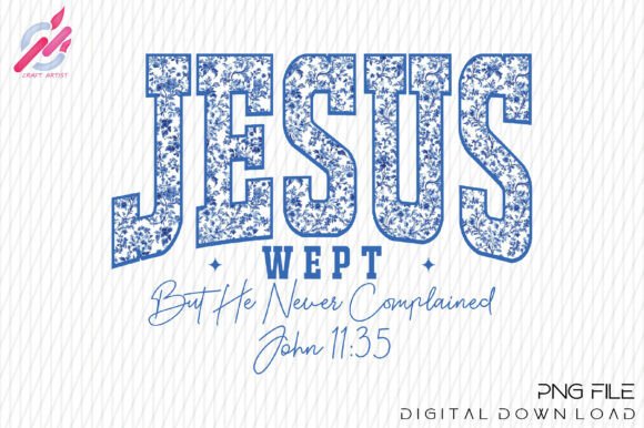 Jesus Wept Floral Christian PNG