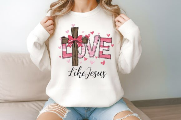 Love Like Jesus Coquette PNG 3: T-Shirt Designs
