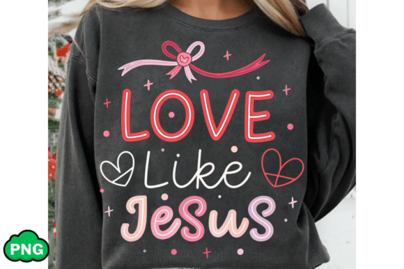 Love Like Jesus Coquette PNG for T-Shirt Designs