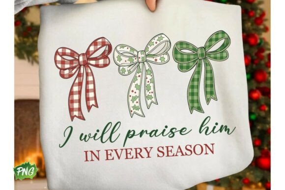 Preppy Yarn Praise Him PNG, Christian