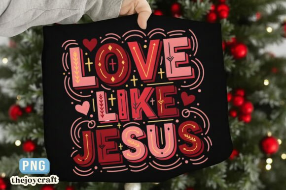 Retro Love Like Jesus Christian Quote PN