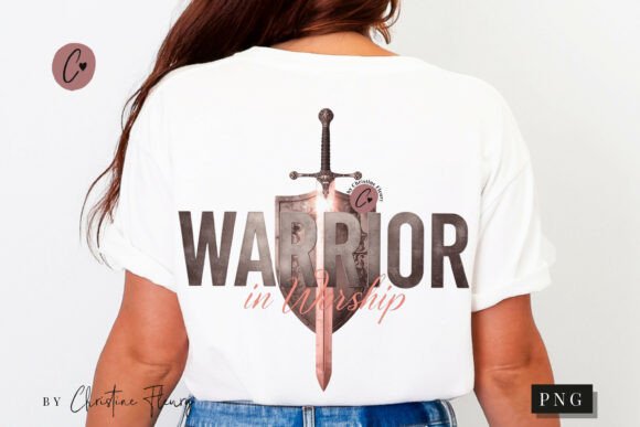 Warrior in Worship Christian PNG T-Shirt Designs