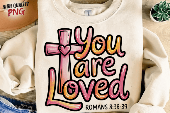 You Are Loved Christian Valentines PNG